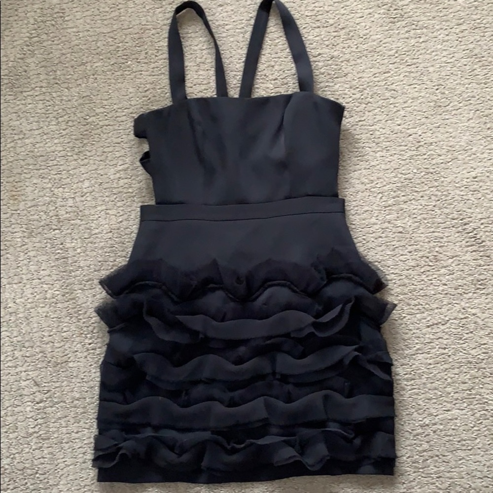 BCBG Max Azria strappy black cocktail dress!